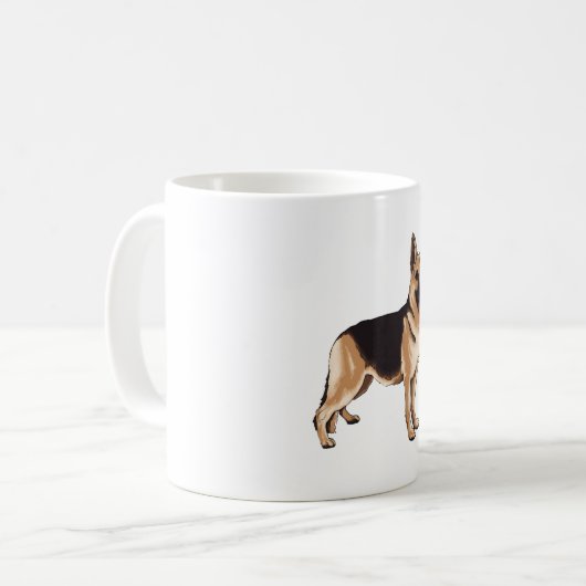 Deutscher Schäferhund Kaffeetasse (Vorderseite Links)