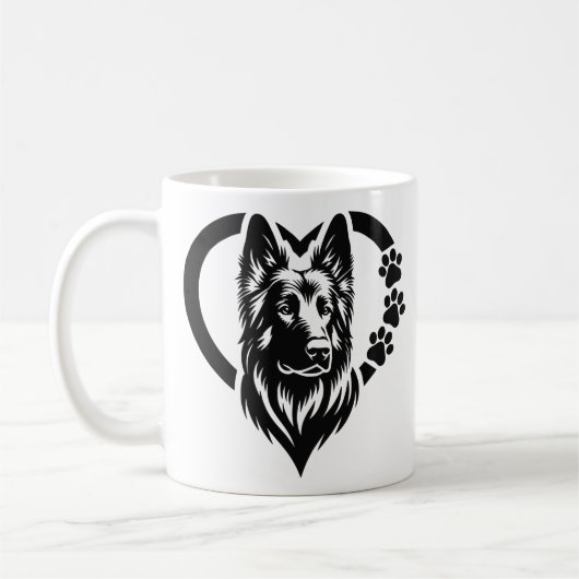 Deutscher Schäferhund Kaffeetasse (Links)