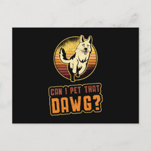 Deutscher Schäferhund Kann ich diesen Hund streich Postkarte
