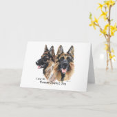 Deutscher Schäferhund Karte (Gelbe Blume)