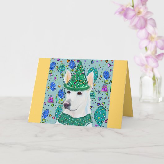 DEUTSCHER SCHÄFERHUND KARTE (Orchidee)
