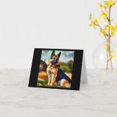 Deutscher Schäferhund Karte (Gelbe Blume)