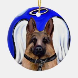 Deutscher Schäferhund Keramik Ornament