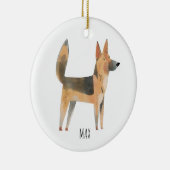 Deutscher Schäferhund Keramik Ornament (Rechts)