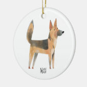 Deutscher Schäferhund Keramik Ornament (Links)
