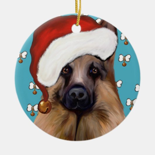 Deutscher Schäferhund Keramik Ornament (Vorne)