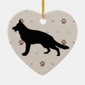 Deutscher Schäferhund Keramik Ornament (Vorne)