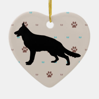 Deutscher Schäferhund Keramik Ornament