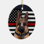 Deutscher Schäferhund Keramik Ornament (Rechts)