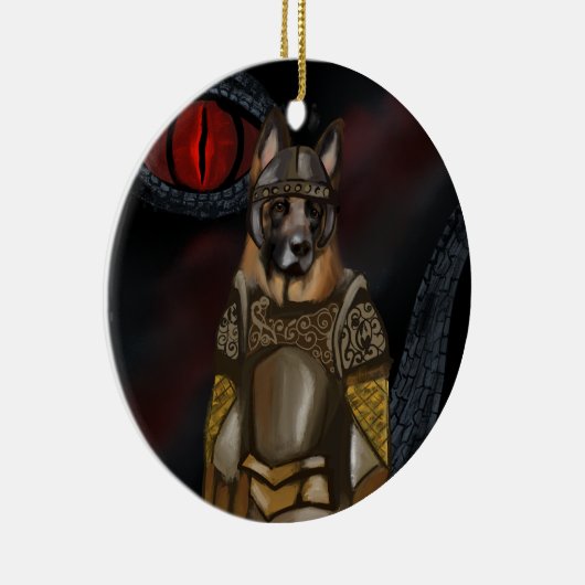 Deutscher Schäferhund Keramik Ornament (Rechts)