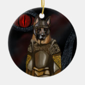 Deutscher Schäferhund Keramik Ornament (Vorne)