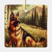 Deutscher Schäferhund Keramikornament (Rückseite)