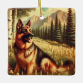 Deutscher Schäferhund Keramikornament (Vorderseite)