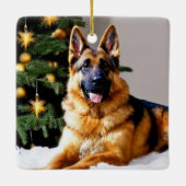Deutscher Schäferhund Keramikornament (Rückseite)
