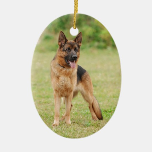 Deutscher Schäferhund Keramikornament (Vorne)