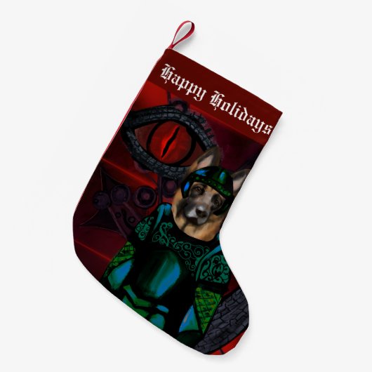 Deutscher Schäferhund Kleiner Weihnachtsstrumpf (Vorderansicht (hängend))