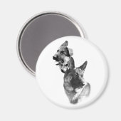 Deutscher Schäferhund Kohle 2 Magnet (Vorderseite/Rückseite)