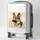 Deutscher Schäferhund Kunst Design Aufkleber (Koffer)