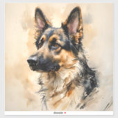 Deutscher Schäferhund Kunst Design Aufkleber (Blatt)