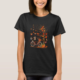 Deutscher Schäferhund Kürbis Fahrrad Herbstlaub Tr T-Shirt