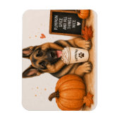 Deutscher Schäferhund Kürbisgewürz Magnet (Vertikal)