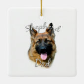 Deutscher Schäferhund (Langhaar) Vater 2 Keramikornament (Rückseite)
