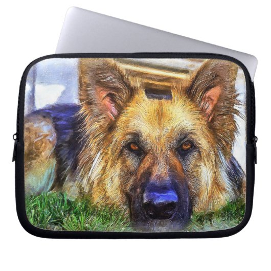 Deutscher Schäferhund Laptopschutzhülle (Vorderseite)