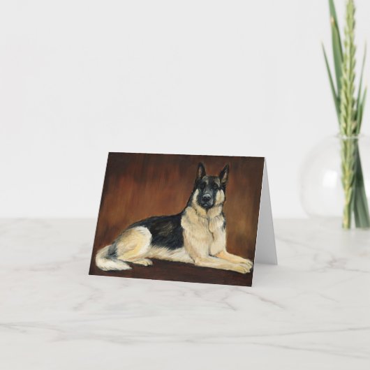 Deutscher Schäferhund Lay Hund Art Note Card Karte (Vorderseite)