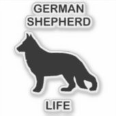 Deutscher Schäferhund Leben Aufkleber (Vorderseite)