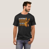 Deutscher Schäferhund Leben mit Deutschen Schäfe T-Shirt (Vorne ganz)