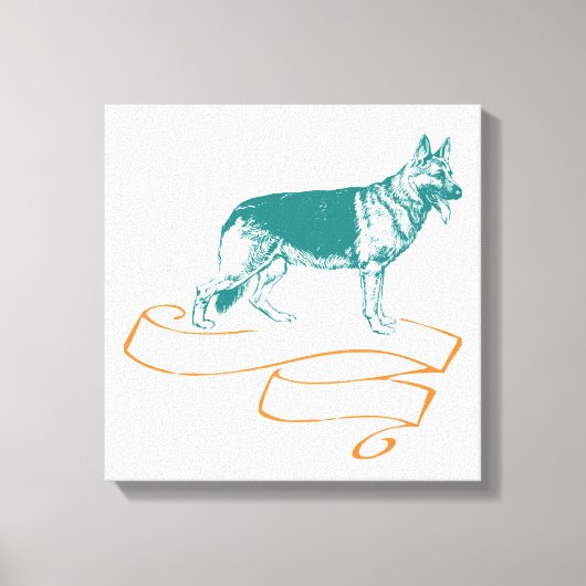 Deutscher Schäferhund Leinwanddruck (Vorderseite)