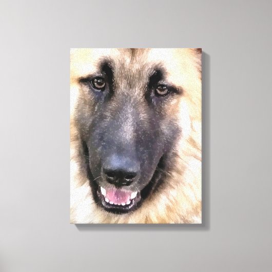 DEUTSCHER SCHÄFERHUND LEINWANDDRUCK (Vorderseite)