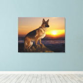 Deutscher Schäferhund Leinwanddruck (Insitu (Holzboden))