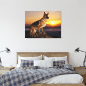 Deutscher Schäferhund Leinwanddruck (Insitu (Schlafzimmer))