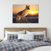 Deutscher Schäferhund Leinwanddruck (Insitu (Schlafzimmer))