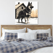 Deutscher Schäferhund Leinwanddruck (Insitu (Schlafzimmer))