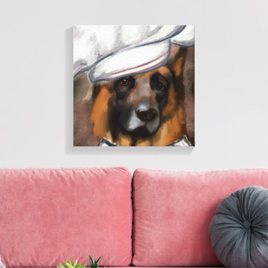 DEUTSCHER SCHÄFERHUND LEINWANDDRUCK (Insitu (Wohnzimmer))