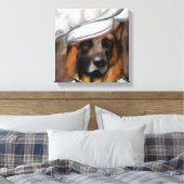 DEUTSCHER SCHÄFERHUND LEINWANDDRUCK (Insitu (Schlafzimmer))