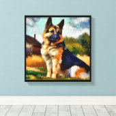 Deutscher Schäferhund Leinwanddruck (Insitu (Holzboden))