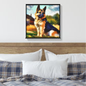 Deutscher Schäferhund Leinwanddruck (Insitu (Schlafzimmer))
