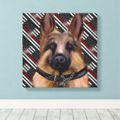 Deutscher Schäferhund Leinwanddruck (Insitu (Holzboden))