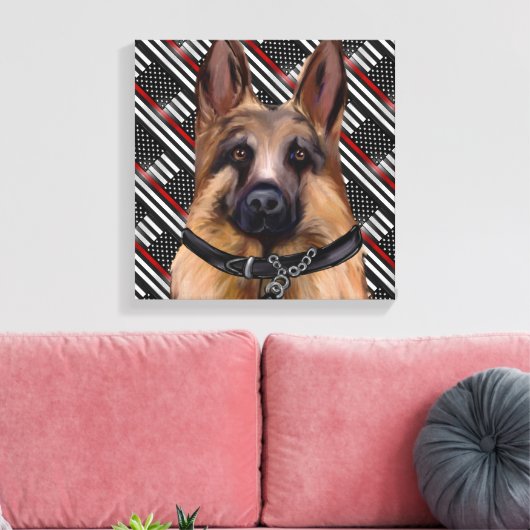 Deutscher Schäferhund Leinwanddruck (Insitu (Wohnzimmer))
