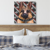 Deutscher Schäferhund Leinwanddruck (Insitu (Schlafzimmer))