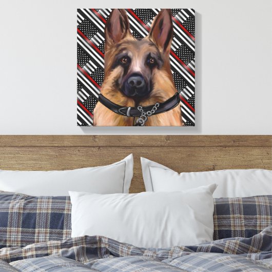 Deutscher Schäferhund Leinwanddruck (Insitu (Schlafzimmer))