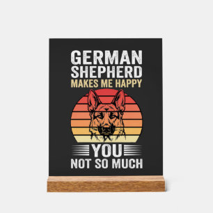Deutscher Schäferhund Liebhaber Lustig Retro Acrylschild