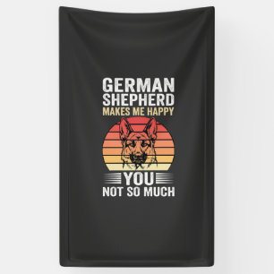 Deutscher Schäferhund Liebhaber Lustig Retro Banner