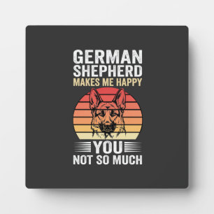 Deutscher Schäferhund Liebhaber Lustig Retro Fotoplatte