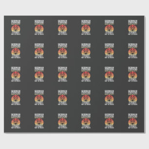 Deutscher Schäferhund Liebhaber Lustig Retro Geschenkpapier