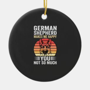 Deutscher Schäferhund Liebhaber Lustig Retro Keramik Ornament