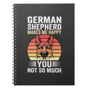 Deutscher Schäferhund Liebhaber Lustig Retro Notizblock